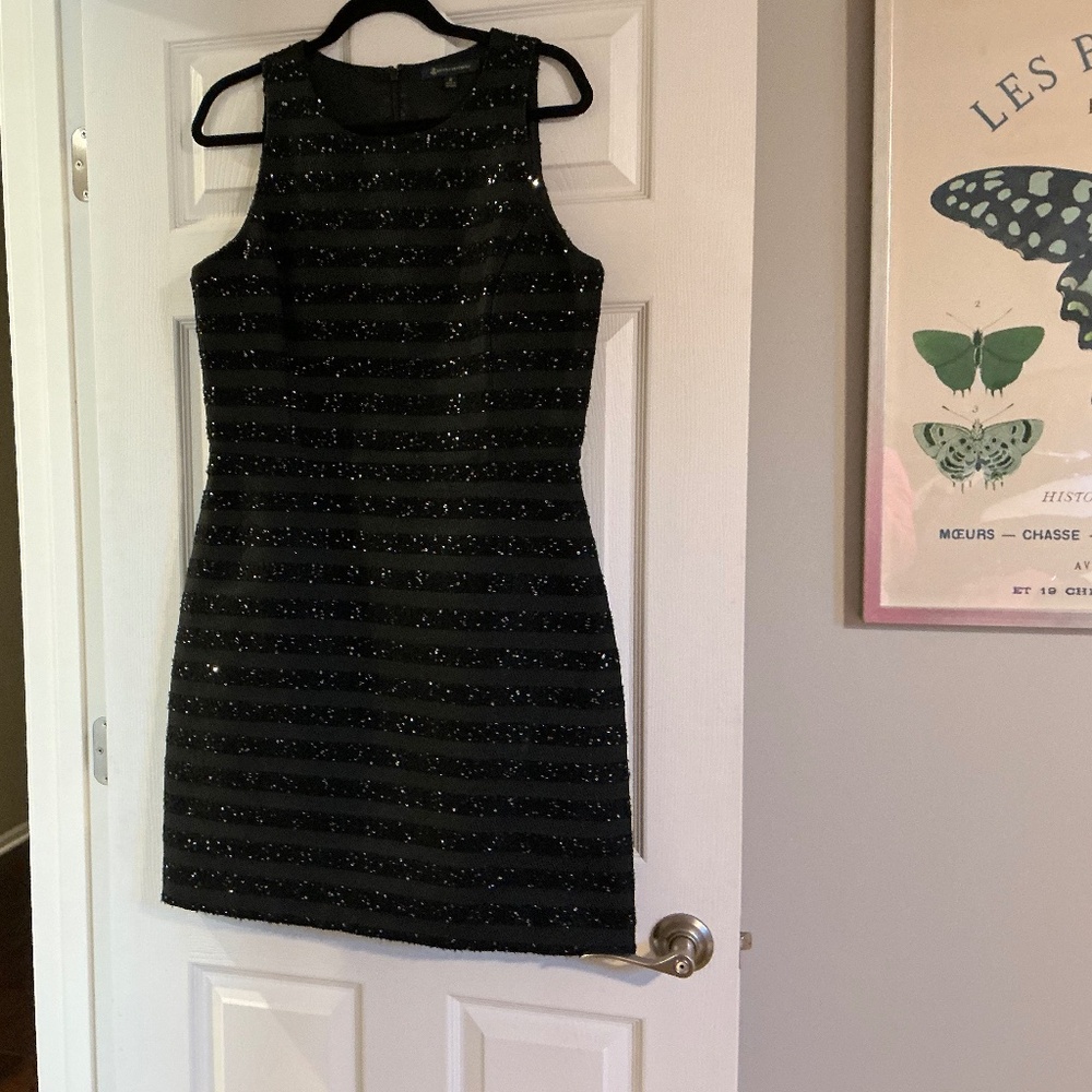 EUC Brooks Brothers Black Party Dress size 12